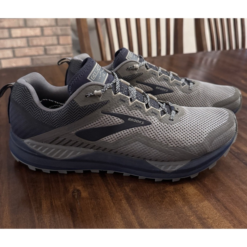 Brooks Cascadia 14 Men's Trail Running Shoes Size 11 Medium D Grey Navy